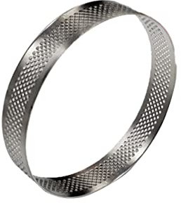 Hoement Molde Para Tarta Circular De 4.5 Cm Acero Inoxidable Herramienta Para Hornear Adecuado Para Mousse y Tartas De Frutas Para Repostería