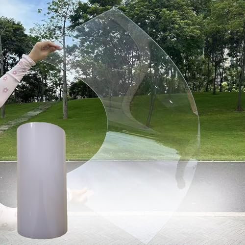 Plaque Polycarbonate 1mm Plaque PVC Transparente Toit, Plexiglass Plaque Transparent pour Pergola, Couverture de Toit, Imperméable, pour Cabane Extérieur(0.6x2m)