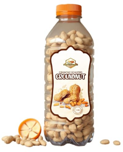 RIRAFIELD Farm Foods Crunchy Roasted Groundnut, 500G Bottle