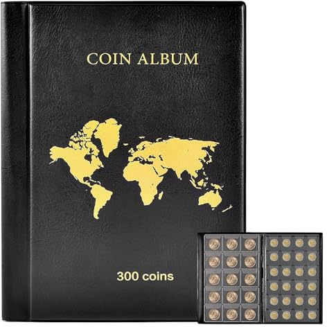 Münzbuch – Münzbörse mit Taschen, wiederverwendbarer Organizer für Medaillen, Silbermünzen, Goldmünzen aus Bronze | Münzsammelalbum Silver Eagle, Ausweishülle