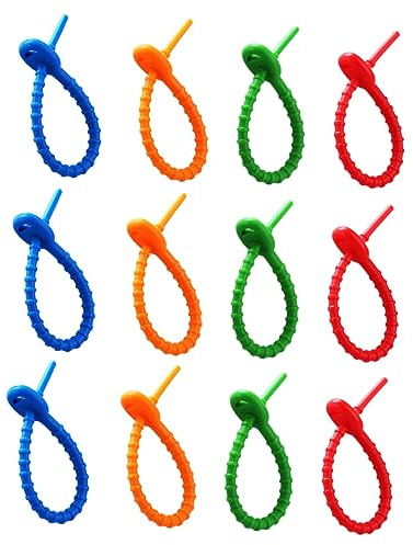 Hemobllo 12 Pezzi Fascette Reggi Cavi in Silicone Copri Cavi Elettrici da Viaggio Data Line Organizers
