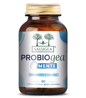 ProbioGea Mente Salugea - Probiotici e Benessere Mentale - 60 Capsule Vegetali - Flacone In Vetro Scuro