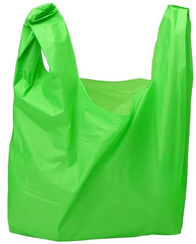 ecodrinks - 200 Sacchetti Umido Biodegradabili - 4kg, Shopper Compostabili per Raccolta Differenziata - Antigoccia, Resistenti e con Manici - Per Uso Domestico, Commerciale - (Verdi, 30x55cm)