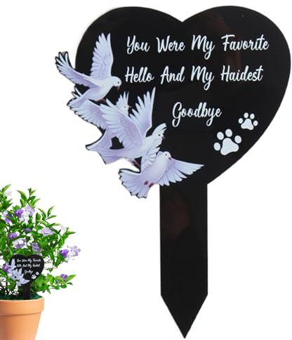 Commémorative | Stèles Commémoratives Décorations De Cimetière pour Maman | Décorations De Cimetière en Forme De Cœur Et Piquets Commémoratifs pour Jardin Extérieur –