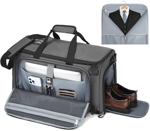 BlesMaller 2 in 1 wandelbarer Kleidersack Unisex Faltbare Reise Anzugtasche