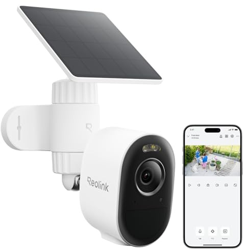 Reolink 3K 5MP Kabellose Überwachungskamera Aussen Solar Akku, KI-Erkennung | 2,4/5GHz WiFi, IR- und Farb-Nachtsicht, WLAN Kamera Outdoor, Alarm-Filter, 2-Wege-Audio, IP67, Argus 3 Pro+Solarpanel Lite
