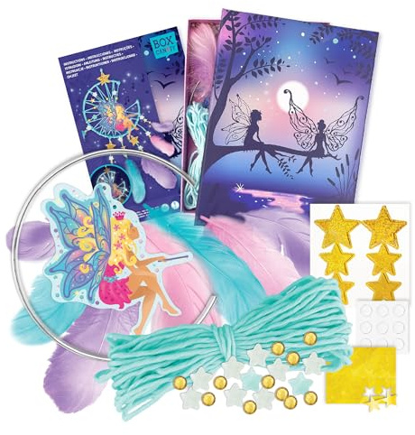 BOX CANDIY Dream Catcher Craft Kit for Kids– Glow in the Dark DIY Craft Set | glow in the dark, with feathers includes step-by-step instructions, gift box, fun creative gift