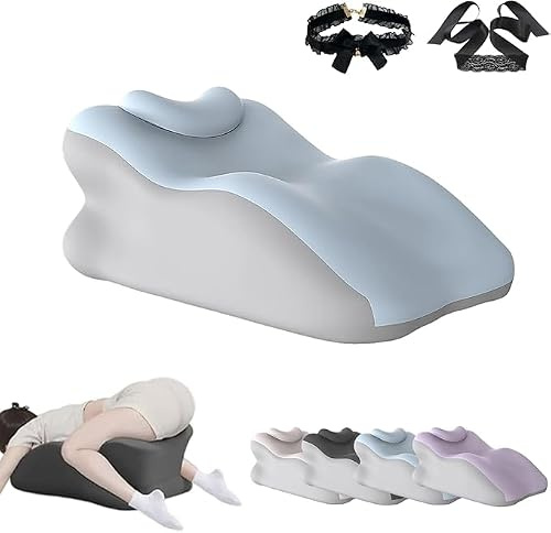 Almohada Spark Vireon, almohada de punto dulce, almohadas de intimidad para parejas, almohadas de postura perfecta para parejas de cuña de 27°, cojín ergonómico de espuma viscoelástica, mejor apoyo y