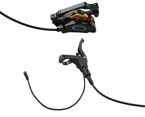 Oniissy Ensemble de frein à disque hydraulique électrique pour vélo électrique et scooter, étriers à double piston avec câble étanche à 2 broches, compatible avec rotors de 160 mm, minéral (arrière +
