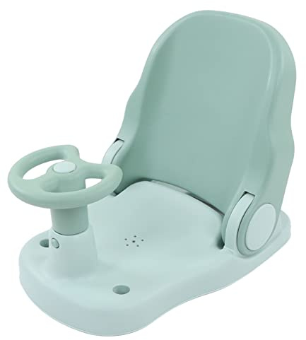 Fdit Siège de Bain pour bébé à Assise Stable, Chaise de Douche Antidérapante pour Tout-petits, Accoudoir de Volant, Baignoire, Chaise de Bain pour bébé avec Matériau de sécurité, Surface de Tabouret