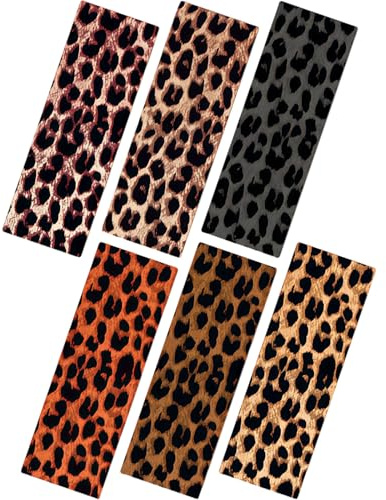 Cosblisvia 6 Stück Stirnband Damen, Haarband Damen Breit für Mädchen, Frauen, Haarband Elastisch für Laufen, Yoga, Sport, Alltag, Fitness (Leopard Muster)