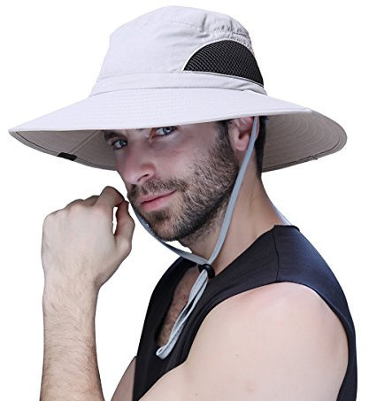 WINDCHASER Sonnenhut Herren UV Schutz, Breite Krempe Wanderhut Damen Kappe Safari Sonnenschutz Hut Breite Krempe Outdoor Anglerhut Wanderhut