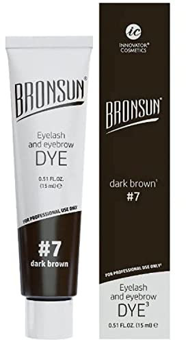 Augenbrauenfarbe und Wimpernfarbe zum Färben - Instant Eyebrows and Lashes Farben Langanhaltend 15ml (Dark Brown N°7)