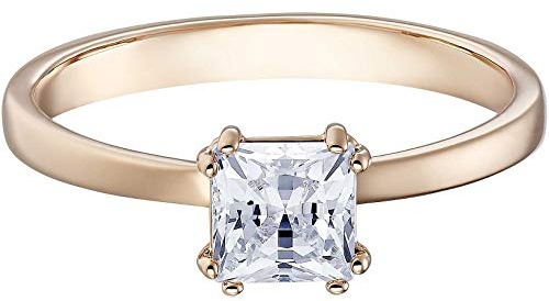 Swarovski Attract Motivring, Rosé vergoldeter Damenring mit Funkelndem Swarovski Kristall