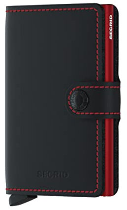 Secrid Kartenetui Miniwallet mit RFID-Schutz in der Farbe Black & Red in der Größe 6,5x10,2x2,1 cm, MM-Black & Red