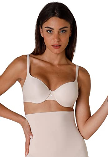 Lovable Reggiseno Ferretto in Microfibra | Coppe Leggermente Imbottite e Senza Cuciture | Invisibilità e Comfort | 09WP Invisible Lift Supreme Donna, Skin, 36 / 4C