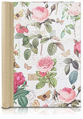 Klemmbinder Vintage Roses Naturleinen, A5