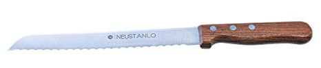 NEUSTANLO Brotmesser Bubinga Holzgriff - 2,0 mm Rückenstärke mit Welle Made in Solingen