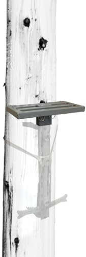Hawk Small Platform, Lightweight Tree Stand Hunting Gear Mounts to Helium Sticks, Foot Rest for Mobile Hunters, Quiet Step, 10 x 6 Inch