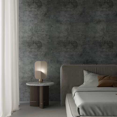 Gray Concrete Wallpaper Peel Stick Matte Thick 16x354 inch Cement Contact Paper for Countertop Waterproof Oil Proof Self Adhesive Furniture Stickers Kitchen Counter Shelf Liner Wall Vinyl Decorative