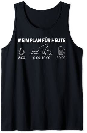 Mein Plan für heute Eisstockschießen Eisstock Stockschützen Tank Top