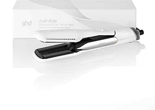 ghd Duet Style Wet to Dry Hair Straightener, 2-in-1 Styler, No Heat Damage | Wet to Dry Styling, Air Technology, Dries & Straightens in One Step, No Extreme Heat Damage, UK Plug