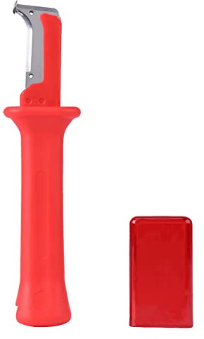 Knipex Cuchillo Pelacables Cuchillo Rojo Acero Inoxidable Pp 1 Pieza Aislamiento Eléctrico Cable Pelacables Cortador Mango Aislado Herramienta con Rojo
