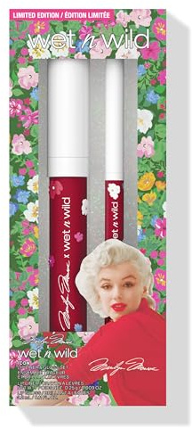 Wet n Wild Marilyn Monroe Icon Signature Lip Liner & Gloss Set, 2-teiliges Set mit Rotem Lipliner und Lipgloss für Vollere, Geschmeidigere Lippen, für Looks wie in Hollywood
