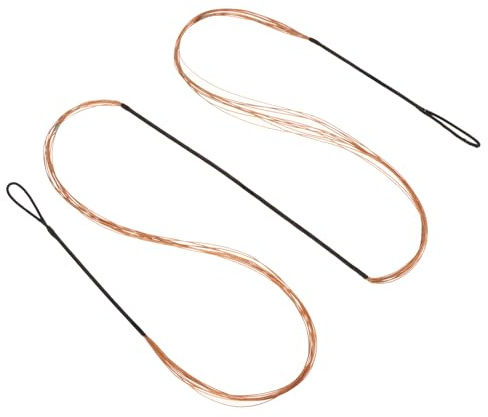 PATIKIL Remplacement de Corde d'arc, Corde d'arc Recourbée à 12 Brins pour Arc Classique Traditionnel AMO de 57 Pouces, Noir Orange