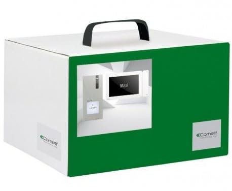 Comelit - Kit vidéophone couleur 1 logement avec platine + moniteur Maxi BM 7 16/9 + alim 230V cablage Simplebus Quadra COMELIT 8461X/BM