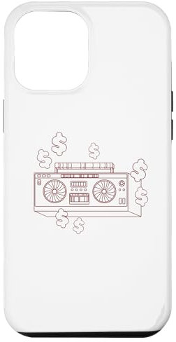 Hülle für iPhone 14 Plus 70er 80er 90er Y2K Dollar Boom Box Ghetto Blaster
