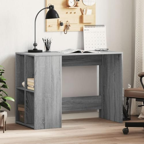 ZEYUAN Schreibtisch Grau Sonoma 102x50x75 cm Holzwerkstoff, Gaming Tisch, Computertisch, Computer Desk, Office Table, Bürotisch, Arbeitstisch, Nähtisch, Pc Tisch - 840546
