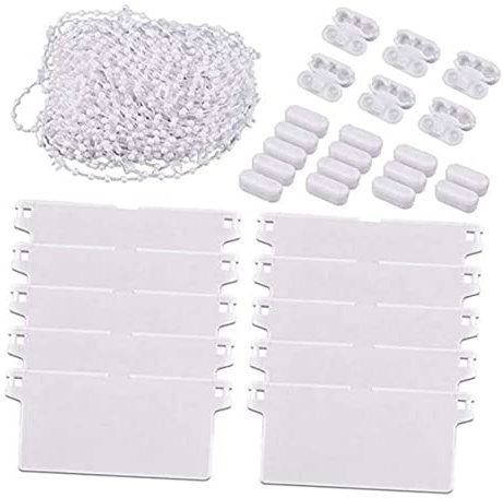 ABOOFAN Vorhang Zubehör Jalousie Lamellenzubehör Zubehör für untere Perlen Rollos venezianische Vorhänge rolladenzubehör rollladen zubehör fensterladen beschläge Vorhang Plastikteile Weiß