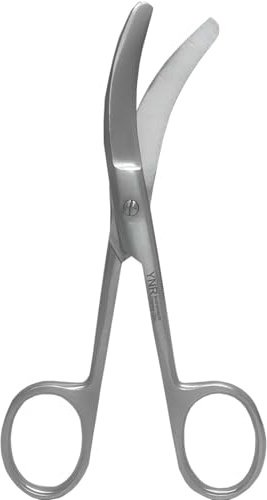 YNR First Aid Lister Bandage Scissors - Trauma Shears for Nurses Paramedics Doctors, Stainless Steel Safety Sharp Blunt Tip, First Aid Scissor & Bandage Scissor for Nurses | (Curved-R)