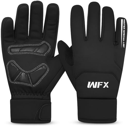 WFX Ski Gloves for Men & Women, Anti-Slip Touchscreen Water Resistant Winter Snow Gloves with Thermal Insulation, Windproof Snowboarding Gloves for Skiing, Hiking, Ice Fishing & Outdoor Sports (Black)