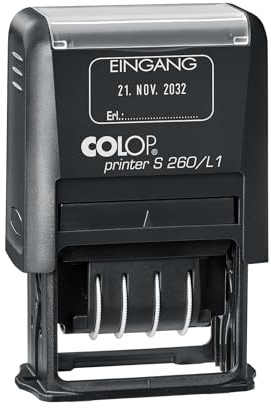 COLOP Timbro della data Printer S 260/L1 con testo Ingresso, lingua: tedesco (D02), colore: blu/rosso