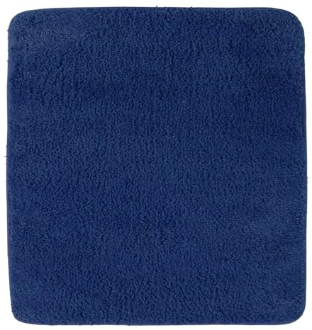 NYVI WC Vorleger NYVISpa Lasalle 50x50 cm Navy Ohne Ausschnitt - Badvorleger - rutschfest, Saugfähig, Schnell Trocknend, Fußbodenheizung geeignet, Oeko-TEX, Waschbar, Weich