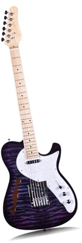 Elektrische Gitarre Geeignet Für Anfänger Für Üben Des E Gitarren Und Jazzspiels(Dark Purple)