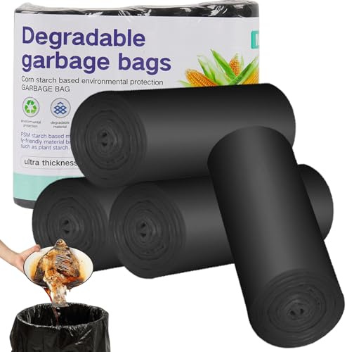 Sacs à Déchets Compostables 50 L, Extra Épais, Biodégradables, pour Cuisine, Bureau et Salon, 60 Unités