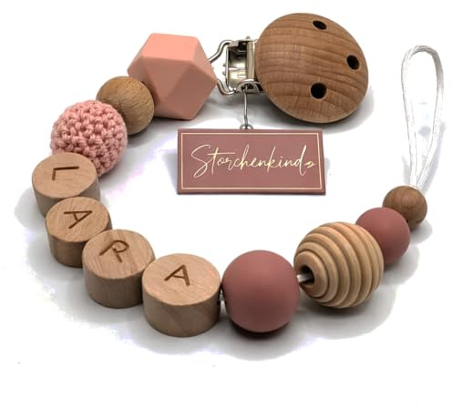 Storchenkind - Individuell gestaltetes Babygeschenk personalisiertes Baby Geschenk mit Namen für Mädchen oder Junge Baby Geschenk personalisiert zur Geburt & Taufe mehrere Modelle (rosa)