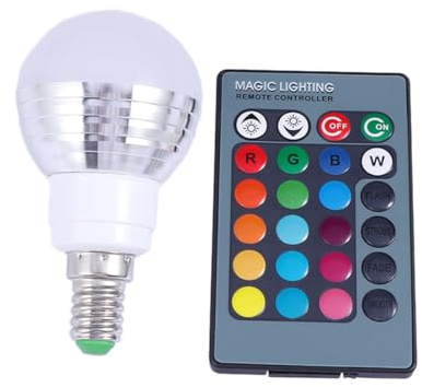 ledmomo E14 Smart Light Bulbs LED 3W Color Changing Light Bulb LED Bulb with Remote Control for Home Party Christmas Holiday Decoration