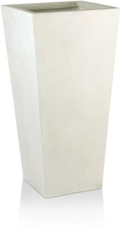 IDEALIST Small Plant Pots 50cm Tall Plant Pot, White Reinforced Stone, 30L