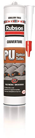 RUBSON PU Spécial Tuiles , mastic couverture couleur tuile, Polymère universel ,Cartouche 280ml