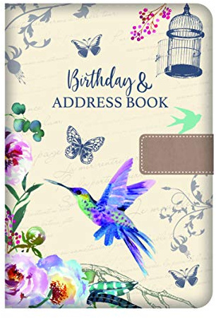 Adressbuch Adressbuch A-Z Hardcover Vintage Stoffeinband A5 Adressbuch (Vogel)