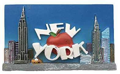 New York USA 3D Kühlschrankmagnet, Harz, Reisesouvenir, handgefertigt, Dekoration für Zuhause und Küche, New York Kühlschrankmagnet, Sammlung, Geschenk