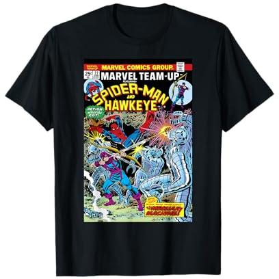 Marvel Team-Up Spider-Man & Hawkeye Comic Cover T-Shirt