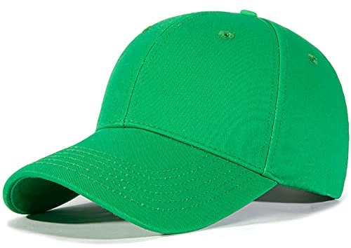 Bakicey Baseball Cap Unisex - Outdoor Kappe Aus Baumwolle Für Erwachsene, Casual Reine Farbe Baseboard Mütze Verstellbar, Athletic Kappe Für Damen Und Herren (Grün)