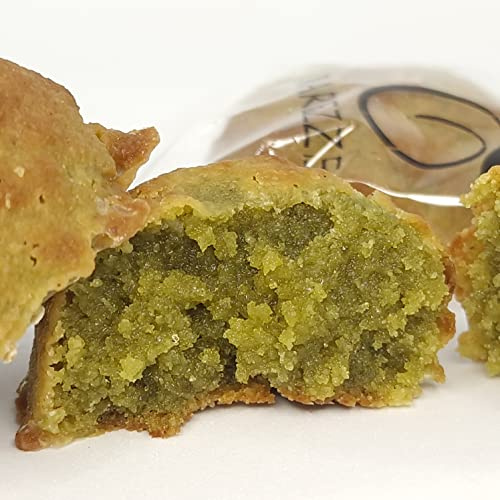 RAREZZE - biscuits siciliens à la pâte d’amande FAIBLE EN SUCRE à la Pistache | boîte cadeau décorée 400gr | Spécialités siciliennes, pâtisseries artisanaux, cannoli, cassata siciliana