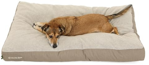 Doctor Bark Hundekissen Mittelgroße Hunde Waschbar - Hundebett Weich Flauschig - Strapazierfähiges Kuscheliges Liegekissen - GreenLabel (M - 88x60 cm, Goldbraun)