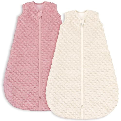 Yoofoss Schlafsack Baby Winter 1.5 Tog - 2er Pack 90cm/18-24 Monate Winterschlafsack Herbst Babyschlafsack Warm Ganzjahresschlafsack für Jungen Mädchen Neugeborene